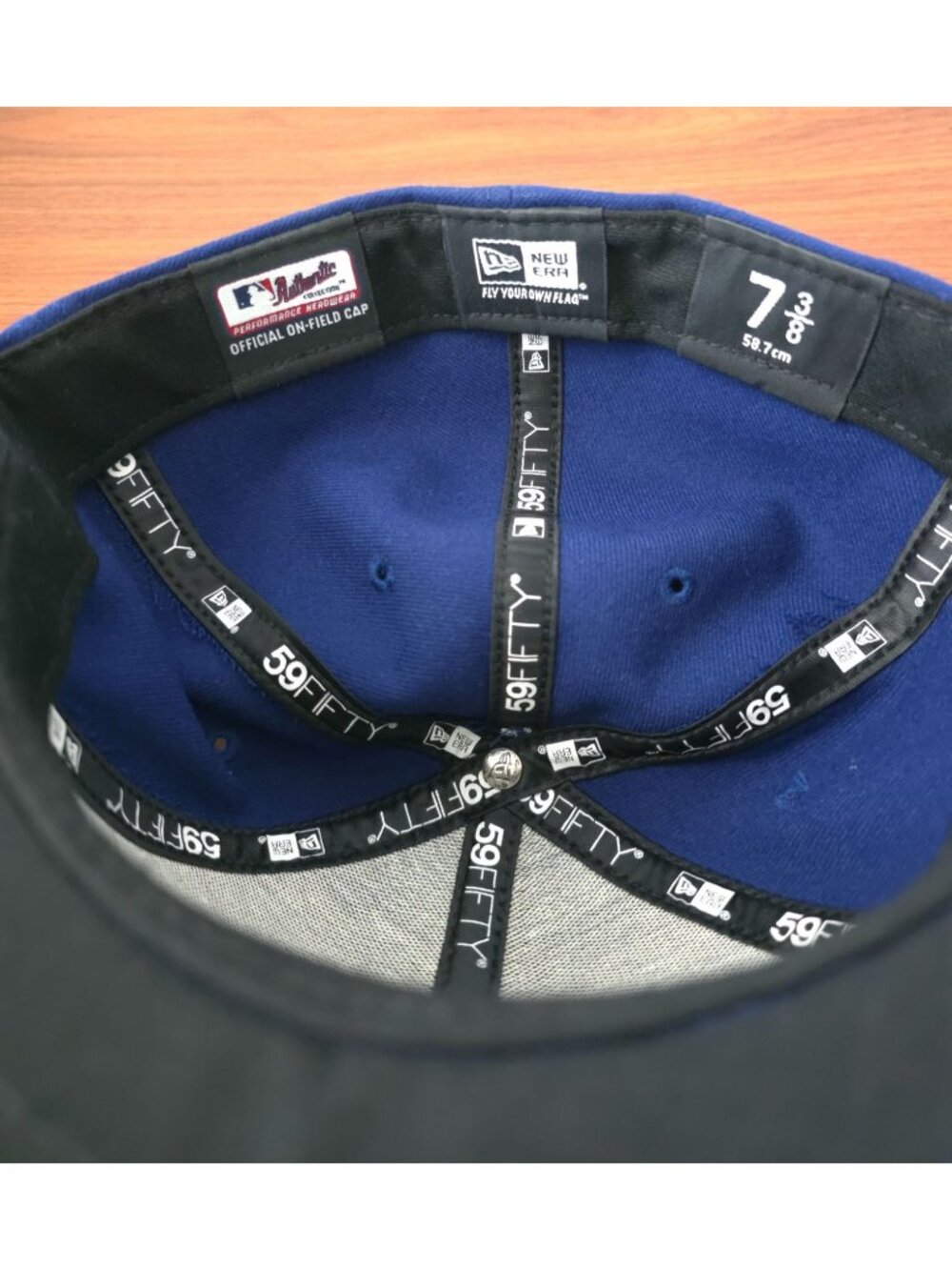 Los Angeles Dodgers New Era 59FIFTY Fitted MLB Official On-Field Cap Sz 7-3/8 - Picture 7 of 10